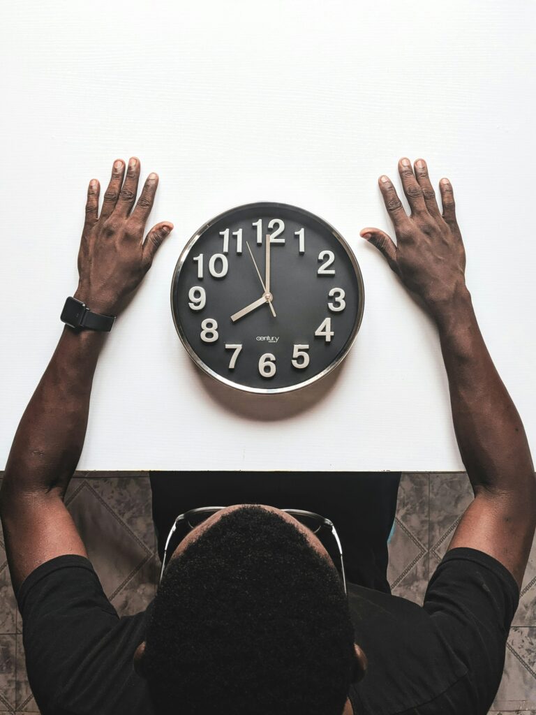 An executive reviewing time and energy management
